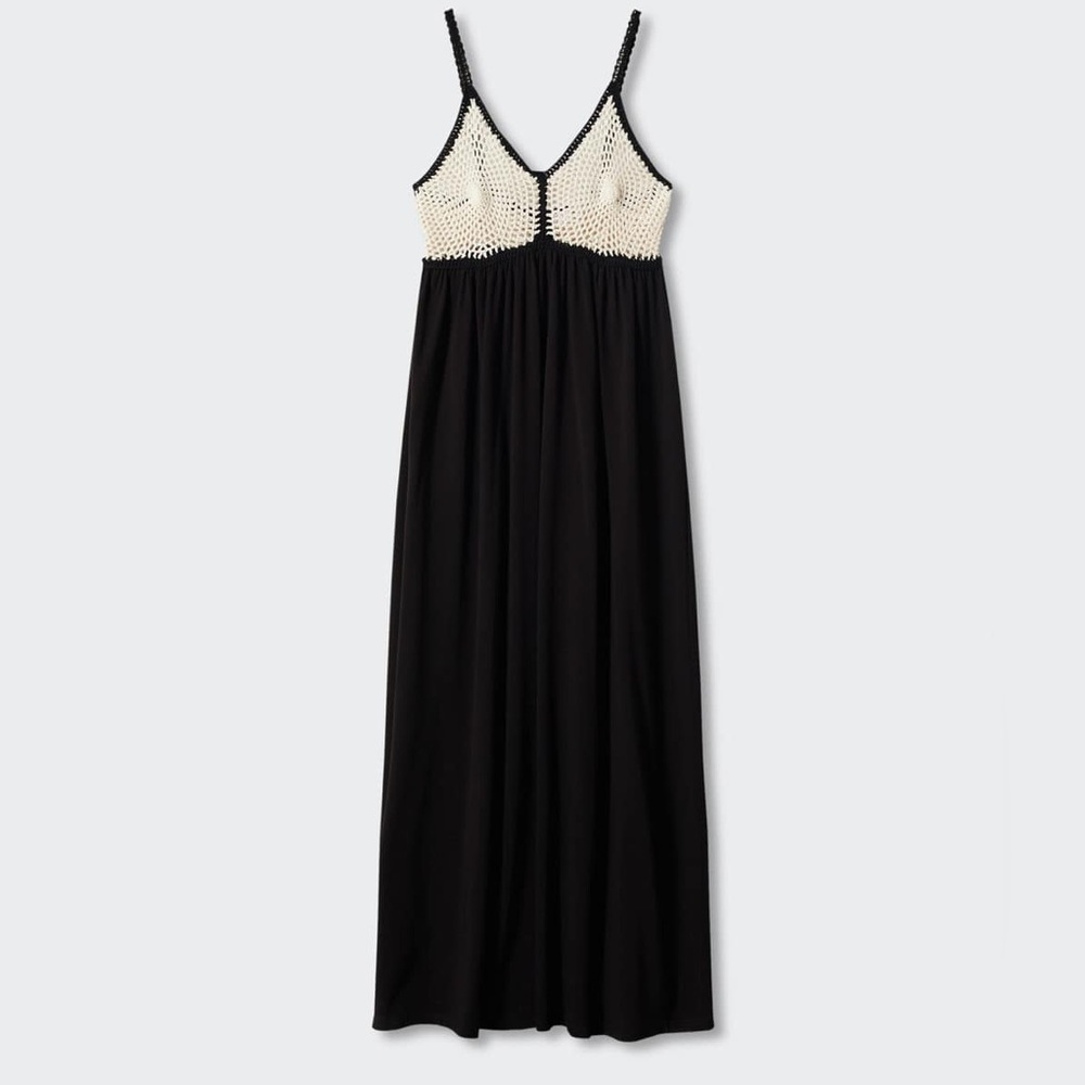 New Mango Crochet panel dress